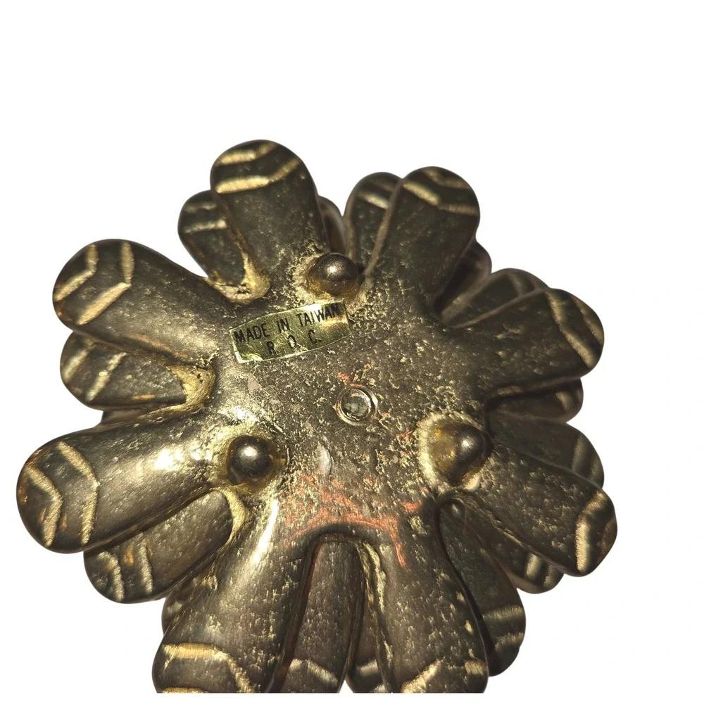 Vintage Heavy Brass Pinecone Candle Holders Vintage Made in Taiwan Set of 2